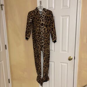Leopard Print Hooded Onesie